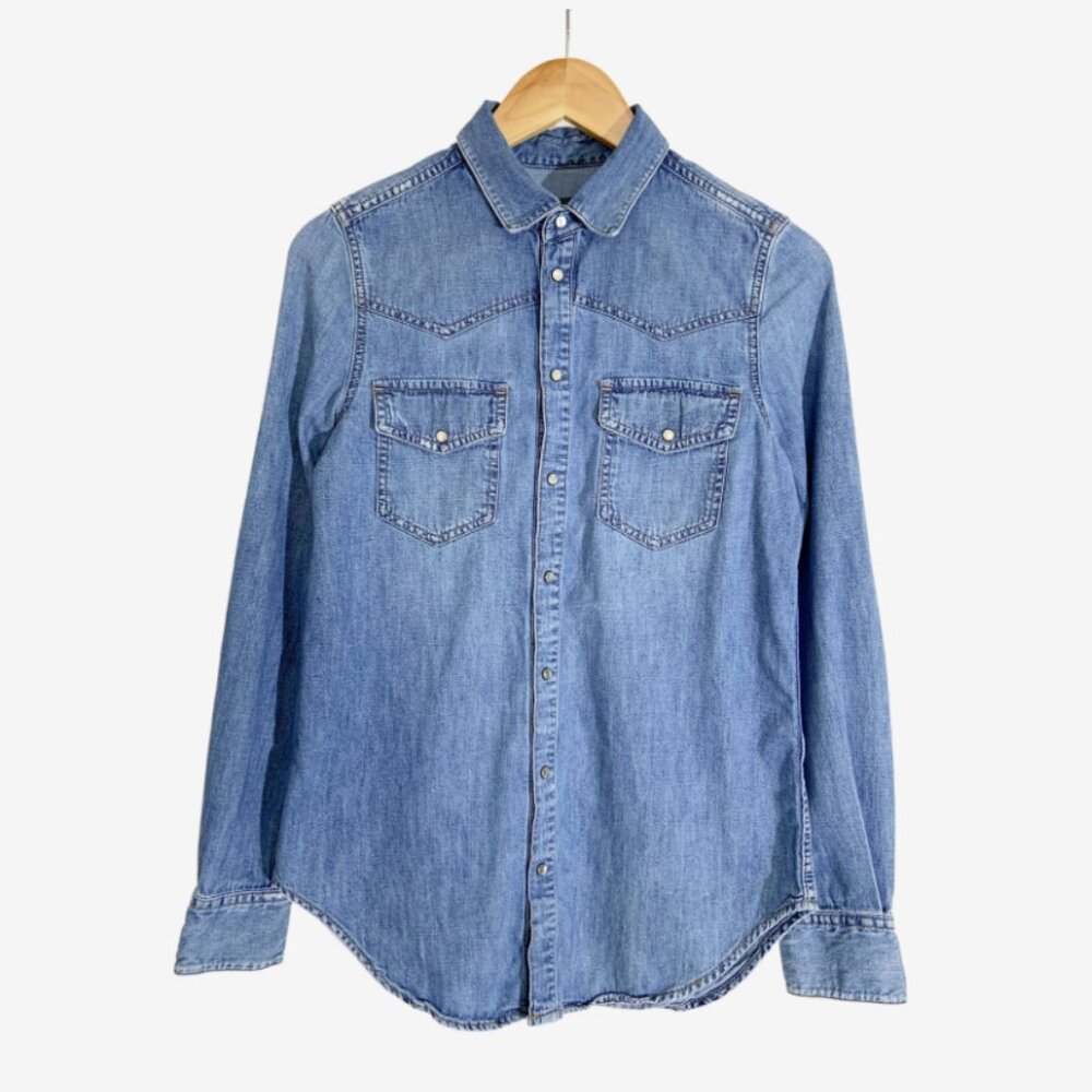 Vintage Cotton Denim Western Shirt by DIESEL / Made in Romania / size Small